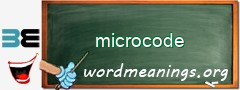 WordMeaning blackboard for microcode